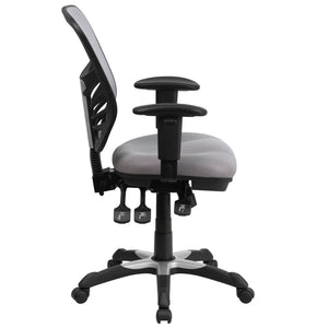 English Elm Nicholas Ergonomic Mid-Back Executive Chair for Ultimate Comfort and Support in Your Workspace Gray/Black Frame HL-0001-GY-GG