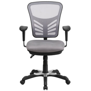 English Elm Nicholas Ergonomic Mid-Back Executive Chair for Ultimate Comfort and Support in Your Workspace Gray/Black Frame HL-0001-GY-GG