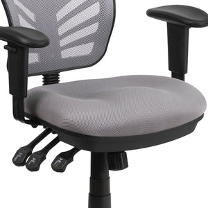 English Elm Nicholas Ergonomic Mid-Back Executive Chair for Ultimate Comfort and Support in Your Workspace Gray/Black Frame HL-0001-GY-GG