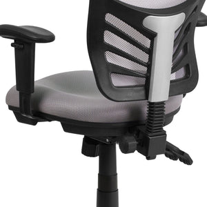 English Elm Nicholas Ergonomic Mid-Back Executive Chair for Ultimate Comfort and Support in Your Workspace Gray/Black Frame HL-0001-GY-GG