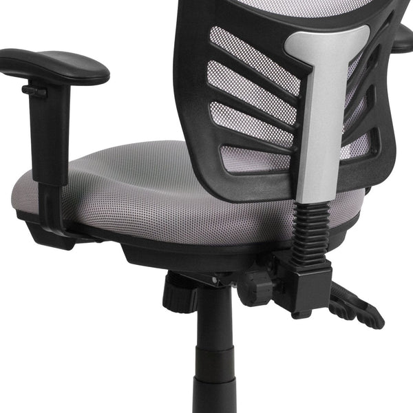 English Elm Nicholas Ergonomic Mid-Back Executive Chair for Ultimate Comfort and Support in Your Workspace Gray/Black Frame HL-0001-GY-GG