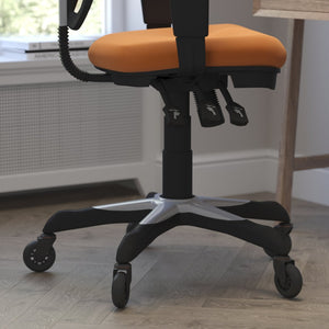 English Elm Nicholas Ergonomic Office Chair with Breathable Mesh, Adjustable Arms, and Smooth Roller Wheels for Comfort Orange/Black Frame HL-0001-OR-RLB-GG