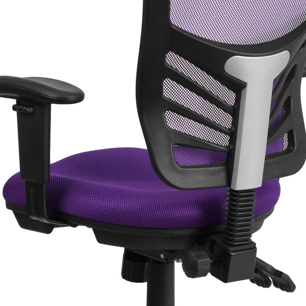English Elm Nicholas Ergonomic Mid-Back Executive Chair for Ultimate Comfort and Support in Your Workspace Purple/Black Frame HL-0001-PUR-GG