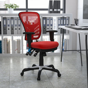 English Elm Nicholas Ergonomic Mid-Back Executive Chair for Ultimate Comfort and Support in Your Workspace Red/Black Frame HL-0001-RED-GG