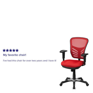 English Elm Nicholas Ergonomic Mid-Back Executive Chair for Ultimate Comfort and Support in Your Workspace Red/Black Frame HL-0001-RED-GG