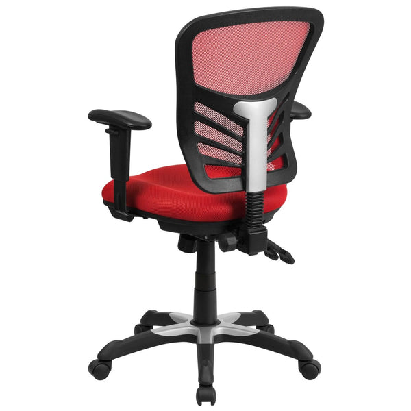 English Elm Nicholas Ergonomic Mid-Back Executive Chair for Ultimate Comfort and Support in Your Workspace Red/Black Frame HL-0001-RED-GG