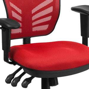 English Elm Nicholas Ergonomic Mid-Back Executive Chair for Ultimate Comfort and Support in Your Workspace Red/Black Frame HL-0001-RED-GG