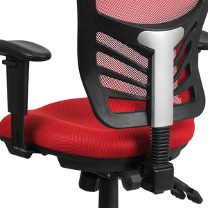 English Elm Nicholas Ergonomic Mid-Back Executive Chair for Ultimate Comfort and Support in Your Workspace Red/Black Frame HL-0001-RED-GG