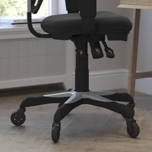English Elm Nicholas Ergonomic Office Chair with Breathable Mesh, Adjustable Arms, and Smooth Roller Wheels for Comfort Black/Black Frame HL-0001-RLB-GG
