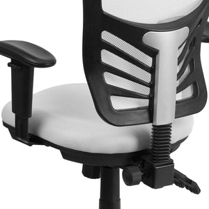 English Elm Nicholas Ergonomic Mid-Back Executive Chair for Ultimate Comfort and Support in Your Workspace White/Black Frame HL-0001-WH-GG