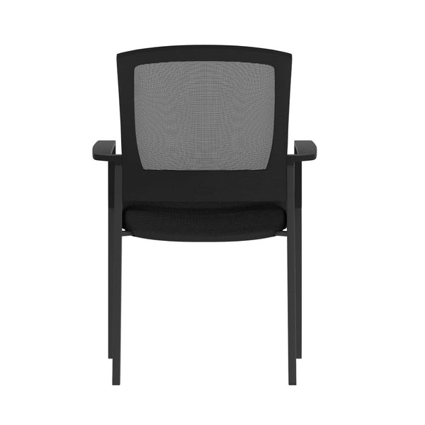 English Elm HERCULES Stackable Mesh Side Chair with Arms - Durable, Comfortable Seating for Commercial Spaces HL-0010W-BK-GG