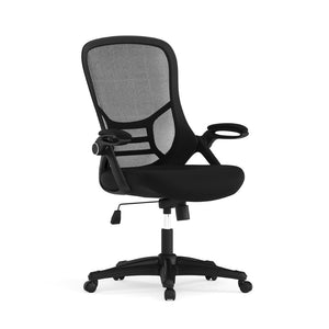 English Elm Porter High Back Ergonomic Mesh Swivel Office Chair with Lumbar Support and Adjustable Features Black HL-0016-1-BK-BK-GG