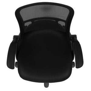 English Elm Porter High Back Ergonomic Mesh Swivel Office Chair with Lumbar Support and Adjustable Features Black HL-0016-1-BK-BK-GG