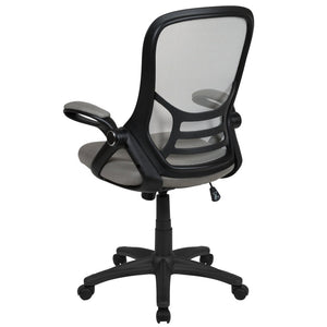 English Elm Porter High Back Ergonomic Mesh Swivel Office Chair with Lumbar Support and Adjustable Features Light Gray HL-0016-1-BK-GY-GG