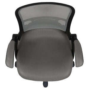 English Elm Porter High Back Ergonomic Mesh Swivel Office Chair with Lumbar Support and Adjustable Features Light Gray HL-0016-1-BK-GY-GG