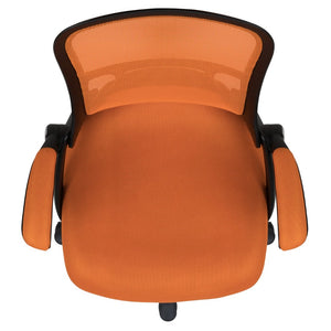English Elm Porter High Back Ergonomic Mesh Swivel Office Chair with Lumbar Support and Adjustable Features Orange HL-0016-1-BK-OR-GG