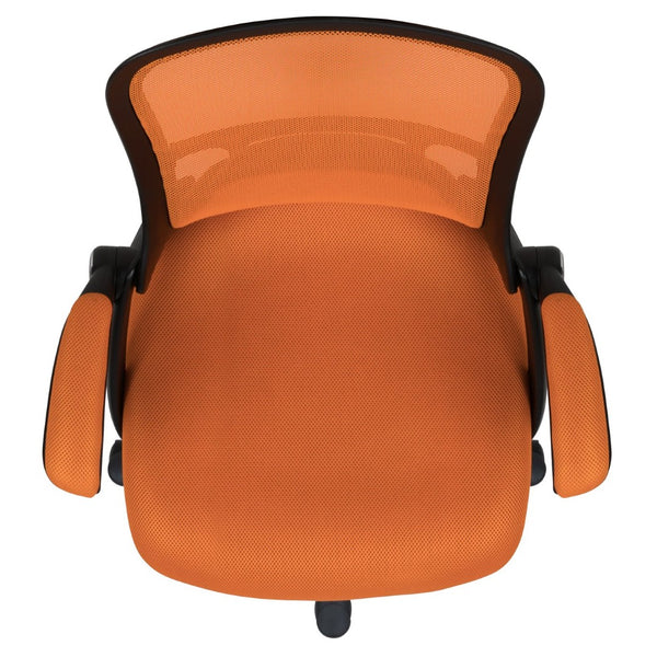 English Elm Porter High Back Ergonomic Mesh Swivel Office Chair with Lumbar Support and Adjustable Features Orange HL-0016-1-BK-OR-GG
