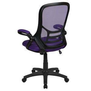 English Elm Porter High Back Ergonomic Mesh Swivel Office Chair with Lumbar Support and Adjustable Features Purple HL-0016-1-BK-PUR-GG