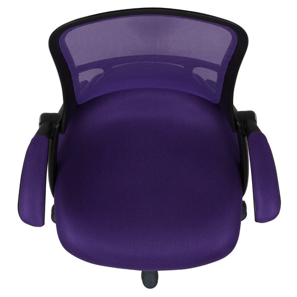 English Elm Porter High Back Ergonomic Mesh Swivel Office Chair with Lumbar Support and Adjustable Features Purple HL-0016-1-BK-PUR-GG