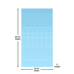 English Elm Capri Comfortable Sleep 2 Inch Cooling Gel Memory Foam Mattress Topper with 5-Zone Support Design Green Twin XL HLC-5ZONE-TWINXL-2-GG