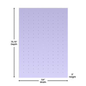 English Elm Capri Comfortable Sleep 3-Inch Lavender Infused Memory Foam Mattress Topper for Ultimate Restfulness Purple Full HLC-LAV-FULL-3-GG