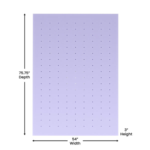 English Elm Capri Comfortable Sleep 3-Inch Lavender Infused Memory Foam Mattress Topper for Ultimate Restfulness Purple Full HLC-LAV-FULL-3-GG