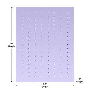 English Elm Capri Comfortable Sleep 3-Inch Lavender Infused Memory Foam Mattress Topper for Ultimate Restfulness Purple Queen HLC-LAV-QUEEN-3-GG