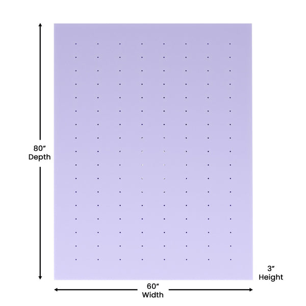 English Elm Capri Comfortable Sleep 3-Inch Lavender Infused Memory Foam Mattress Topper for Ultimate Restfulness Purple Queen HLC-LAV-QUEEN-3-GG