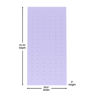 English Elm Capri Comfortable Sleep 3-Inch Lavender Infused Memory Foam Mattress Topper for Ultimate Restfulness Purple Twin HLC-LAV-TWIN-3-GG