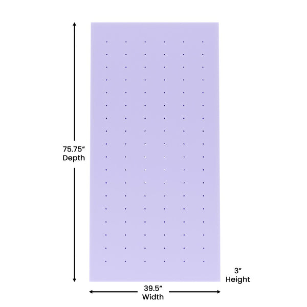 English Elm Capri Comfortable Sleep 3-Inch Lavender Infused Memory Foam Mattress Topper for Ultimate Restfulness Purple Twin HLC-LAV-TWIN-3-GG