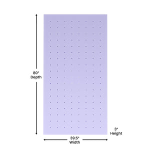 English Elm Capri Comfortable Sleep 3-Inch Lavender Infused Memory Foam Mattress Topper for Ultimate Restfulness Purple Twin XL HLC-LAV-TWINXL-3-GG