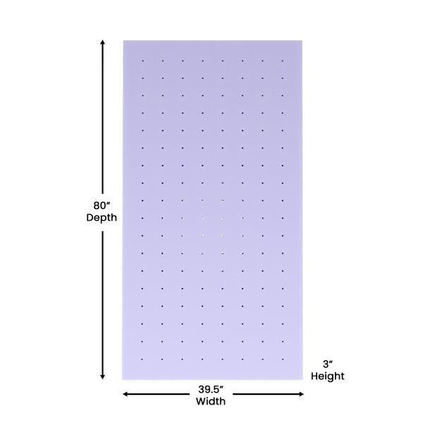 English Elm Capri Comfortable Sleep 3-Inch Lavender Infused Memory Foam Mattress Topper for Ultimate Restfulness Purple Twin XL HLC-LAV-TWINXL-3-GG