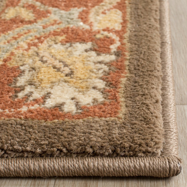 Safavieh Hlm Exquisite Area Rug - Elegant Floral Design With Turkish Craftsmanship For Timeless Home Decor Brown ,Rust Polypropylene Hlm1666-2537-28