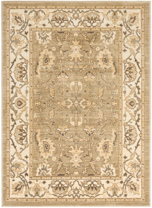 Safavieh Hlm1666 Power Loomed, 288,000 points/sqm, 12mm pile height  Rug Green / Creme HLM1666-5211-4