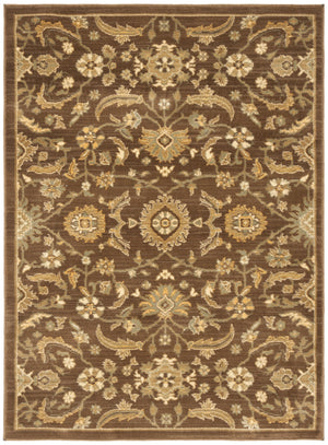 Safavieh Hlm Power-loomed Area Rug 4' X 5'-7" In Brown & Green - Luxurious, Durable, Oeko-tex Certified Design Brown ,Green Polypropylene Hlm1671-2552-4