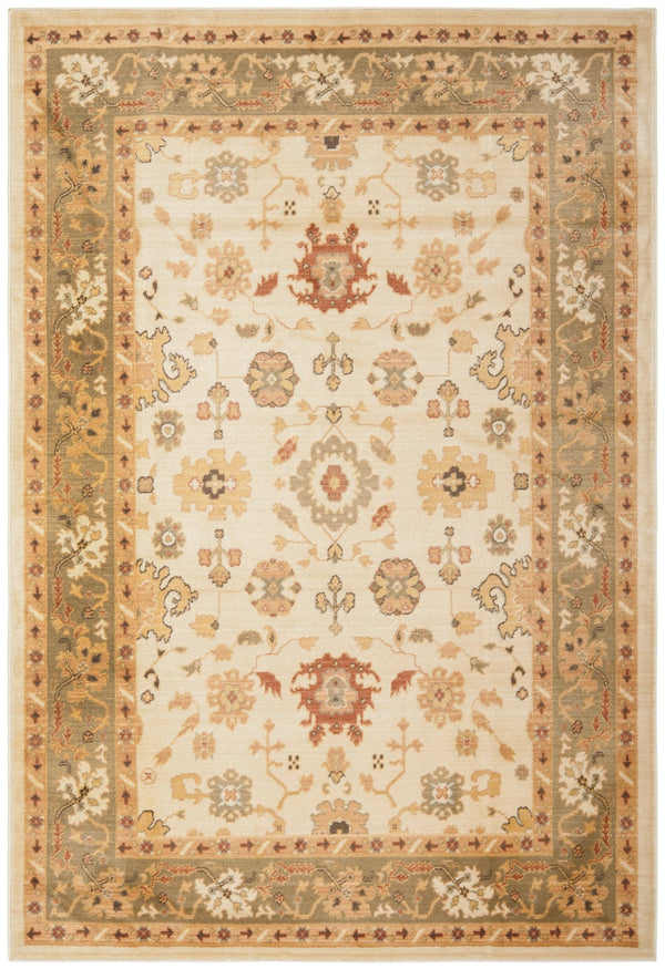 Safavieh Hlm Exquisite Power Loomed Area Rug - Elegant Turkish Craftsmanship For Timeless Home Décor Green ,Creme Polypropylene Hlm1738-5211-210