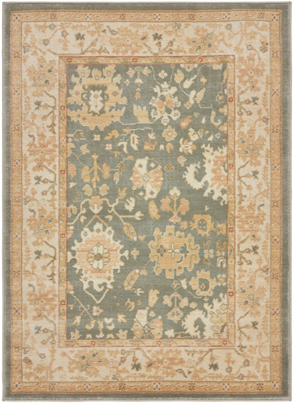Safavieh Hlm1738 Power Loomed, 288,000 points/sqm, 12mm pile height  Rug Blue / Creme HLM1738-6511-4