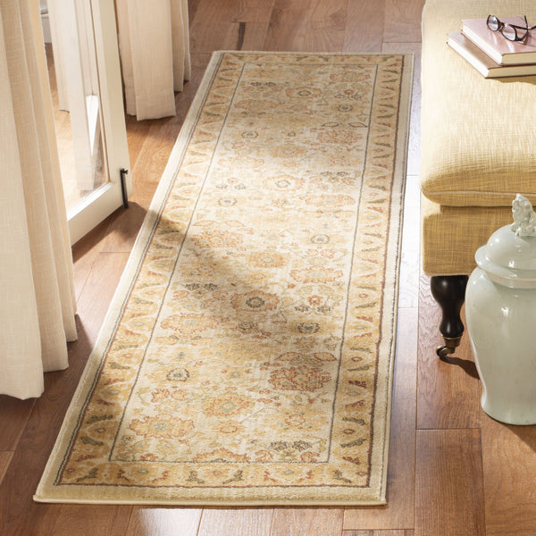 Safavieh Hlm Timeless Elegance Runner Rug - Exquisite Floral Design In Serene Neutral Tones For Any Space Creme ,Creme Polypropylene Hlm1741-1111-28