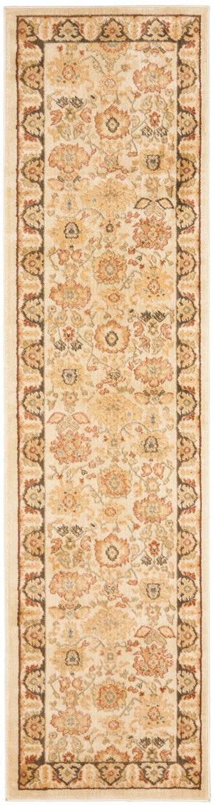 Safavieh Hlm Timeless Elegance Area Rug - Luxurious Traditional Design For Classic Home Decor Harmony Creme ,Brown Polypropylene Hlm1741-1125-10