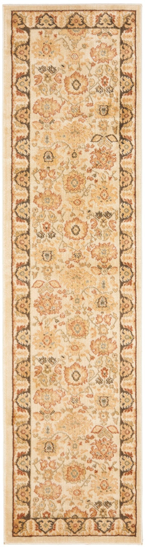 Safavieh Hlm Timeless Elegance Area Rug - Luxurious Traditional Design For Classic Home Decor Harmony Creme ,Brown Polypropylene Hlm1741-1125-10