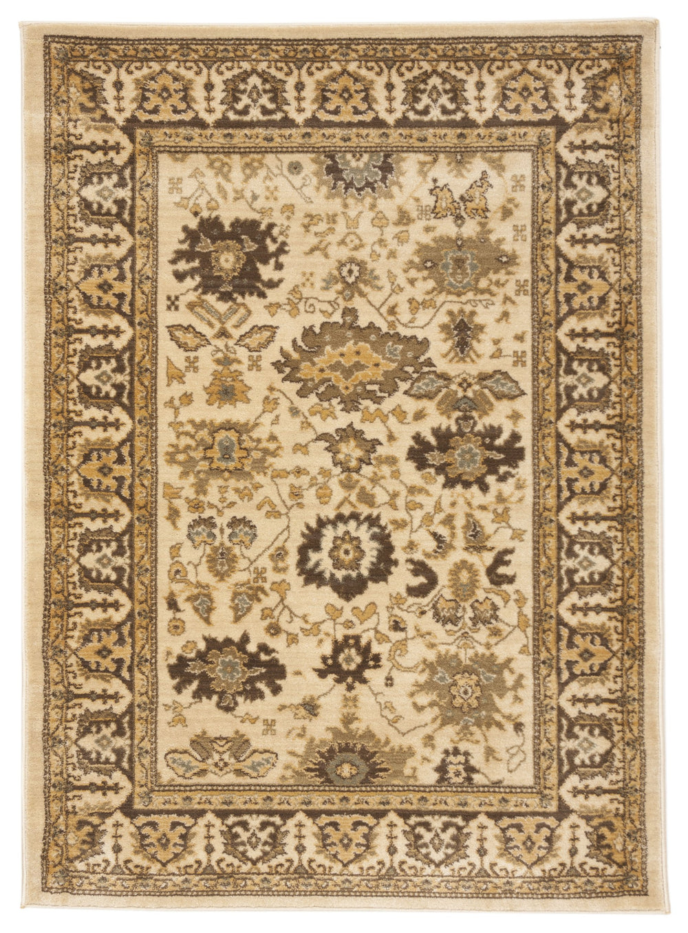 Safavieh Hlm Timeless Elegance Runner Rug - Exquisite Floral Design In Serene Neutral Tones For Any Space Creme ,Brown Polypropylene Hlm1741-1125-4