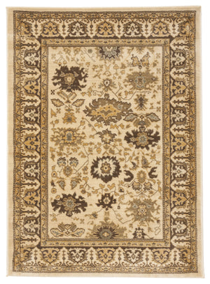 Safavieh Hlm Timeless Elegance Runner Rug - Exquisite Floral Design In Serene Neutral Tones For Any Space Creme ,Brown Polypropylene Hlm1741-1125-4