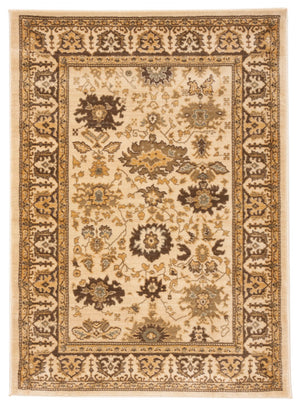 Safavieh Hlm Timeless Elegance Area Rug - Luxurious Traditional Design For Classic Home Decor Harmony Creme ,Brown Polypropylene Hlm1741-1125-10
