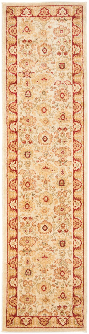 Safavieh Hlm1741 Power Loomed, 288,000 points/sqm, 12mm pile height Rug Creme / Red 2'-3" x 8'