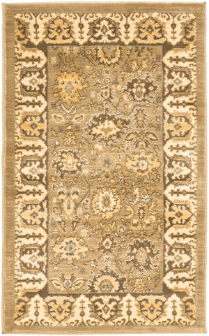 Safavieh Hlm1741 Power Loomed, 288,000 points/sqm, 12mm pile height  Rug Green / Brown HLM1741-5225-24
