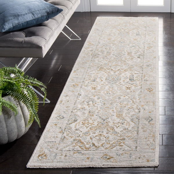 Safavieh Hamilton Area Rug - Elegant Traditional Design In Soft Polyester, Crafted In Turkey For Timeless Style Grey ,Blue Polyester Hlt100f-10