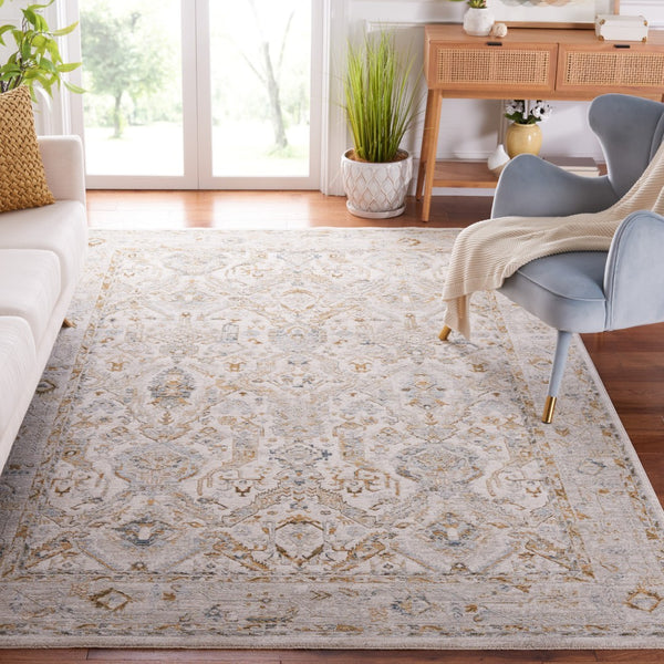 Safavieh Hamilton Area Rug - Elegant Traditional Design In Soft Polyester, Crafted In Turkey For Timeless Style Grey ,Blue Polyester Hlt100f-10