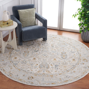 Safavieh Hamilton Area Rug - Elegant Traditional Design In Soft Polyester, Crafted In Turkey For Timeless Style Grey ,Blue Polyester Hlt100f-10