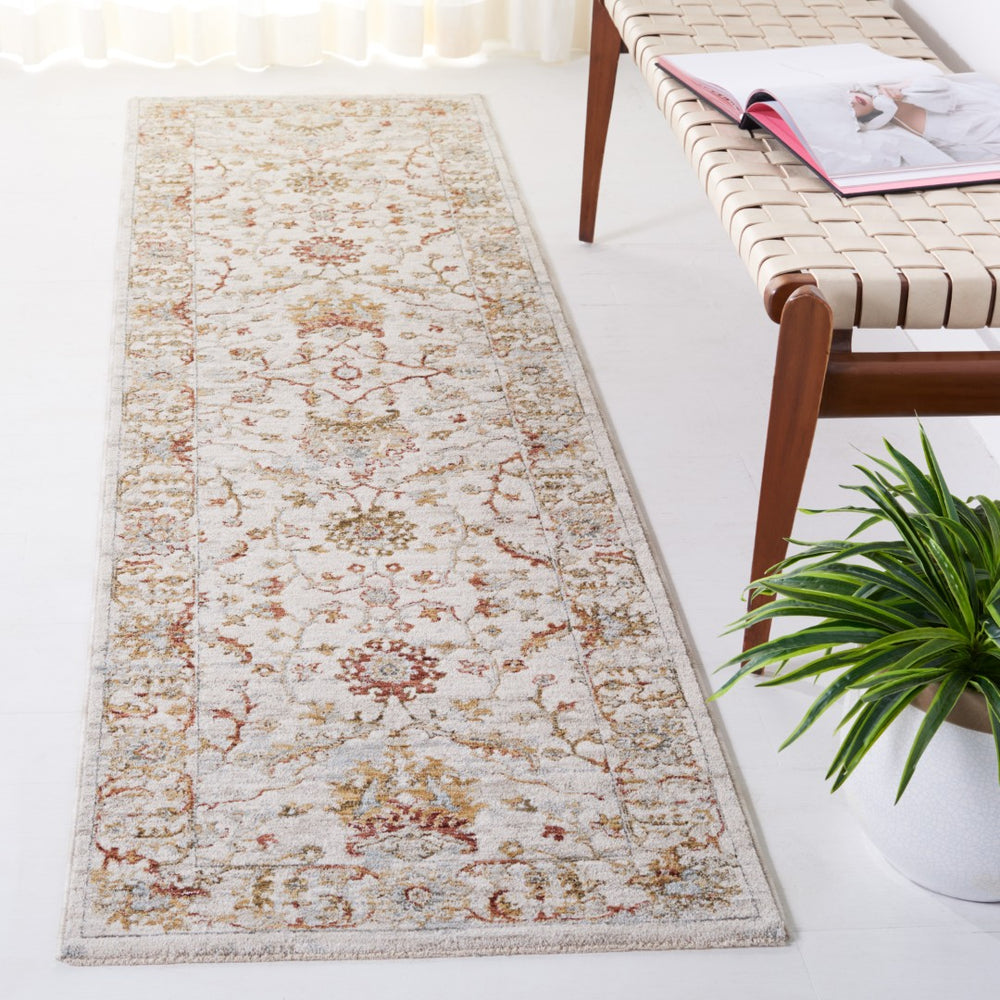 Safavieh Hamilton Exquisite Traditional Area Rug - Elegant Power Loomed Design For Timeless Home Decor Ivory ,Rust Polyester Hlt114a-10