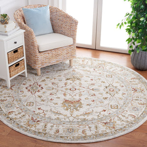 Safavieh Hamilton Exquisite Traditional Area Rug - Elegant Power Loomed Design For Timeless Home Decor Ivory ,Rust Polyester Hlt114a-10